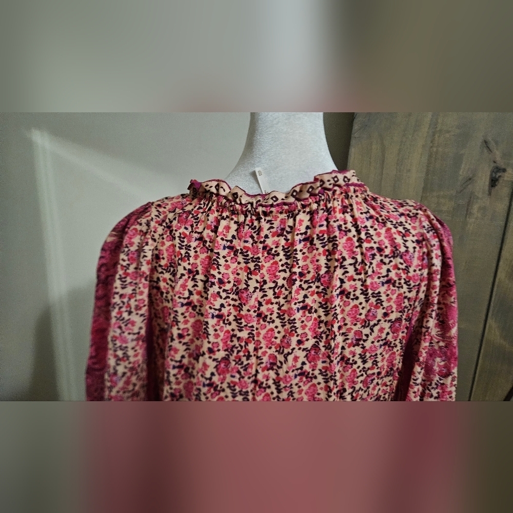 FREE PEOPLE Happy Feelings Midi/maxi Dress. Floral Pink/purple Multi. Size XS - Picture 16 of 16